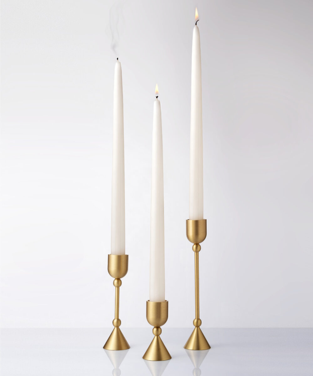 brass candle holders