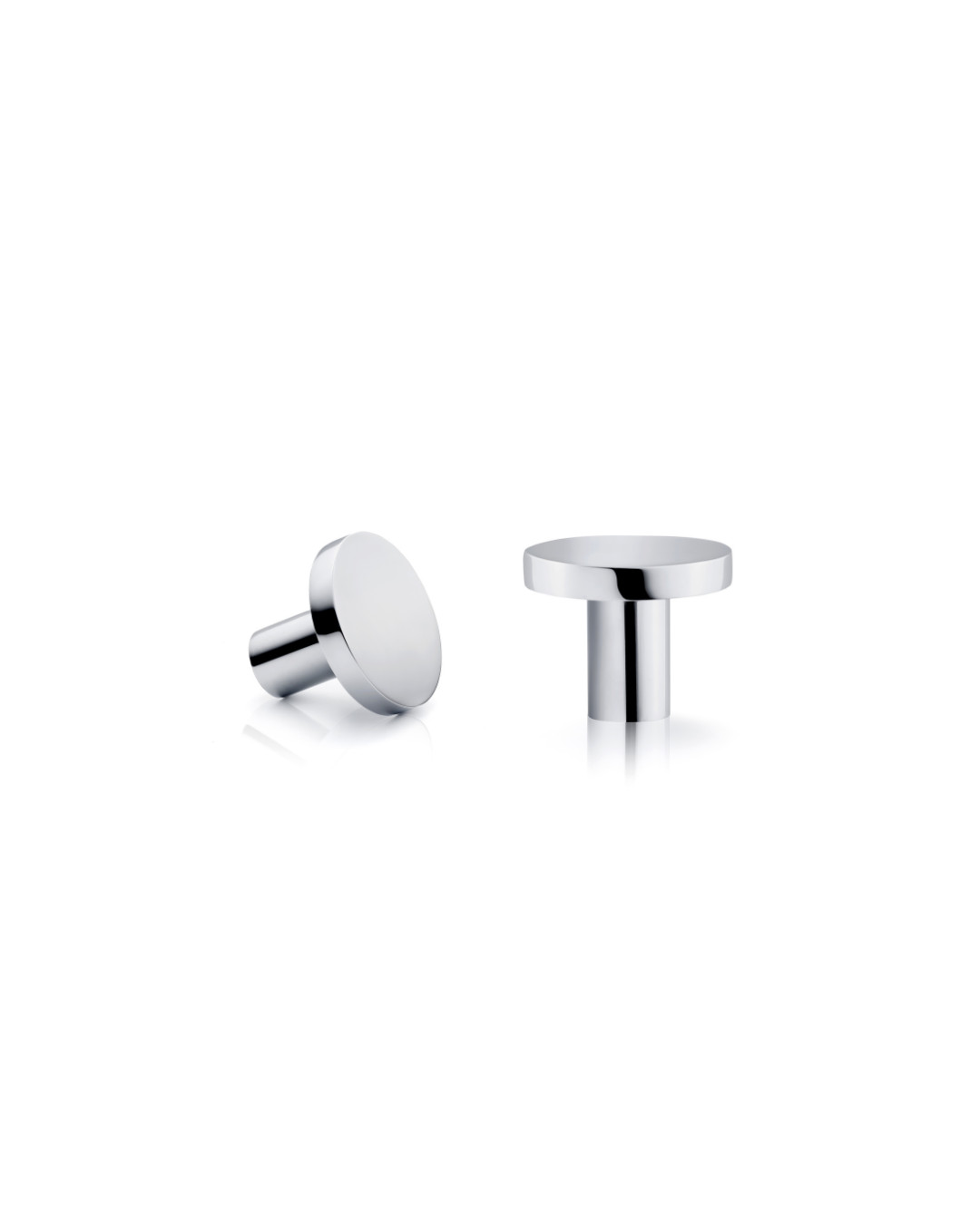 Martha S Chrome – silver chrome furniture knob, glossy finish
