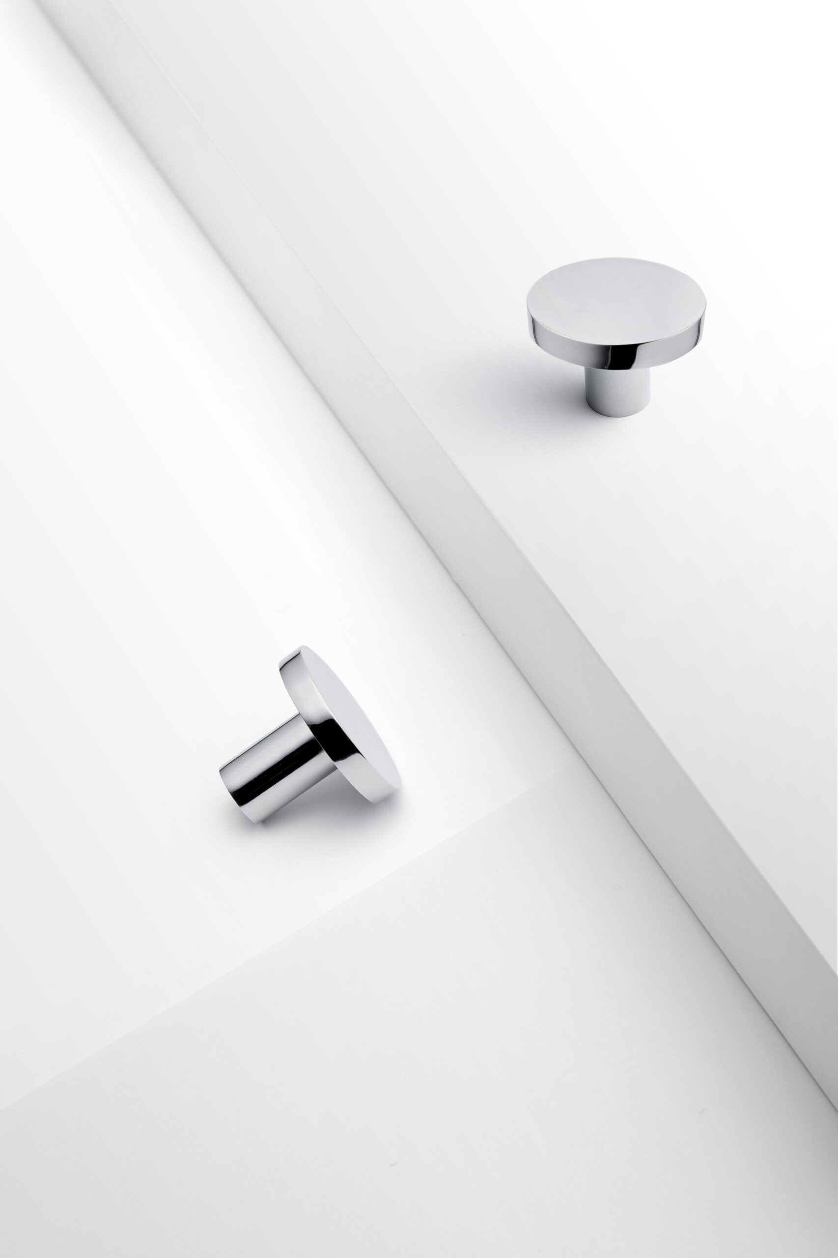 Martha S Chrome – silver chrome furniture knob, glossy finish - Image 2
